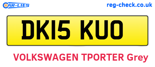 DK15KUO are the vehicle registration plates.