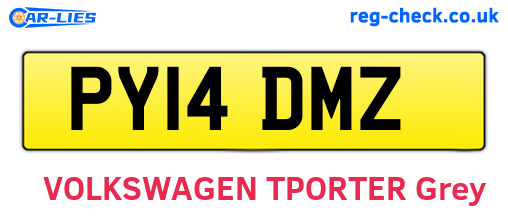 PY14DMZ are the vehicle registration plates.