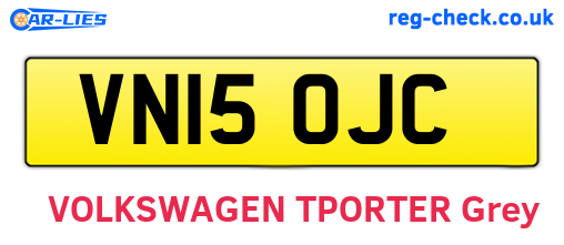 VN15OJC are the vehicle registration plates.