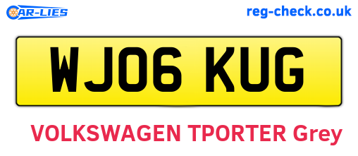 WJ06KUG are the vehicle registration plates.