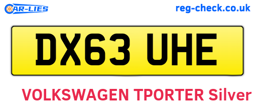 DX63UHE are the vehicle registration plates.