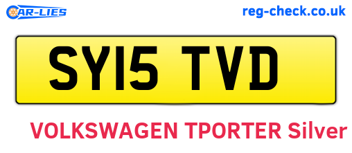 SY15TVD are the vehicle registration plates.