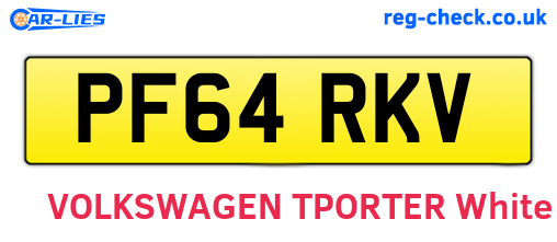 PF64RKV are the vehicle registration plates.
