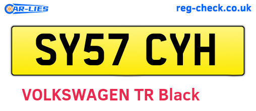 SY57CYH are the vehicle registration plates.