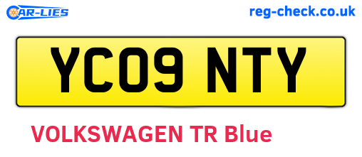 YC09NTY are the vehicle registration plates.