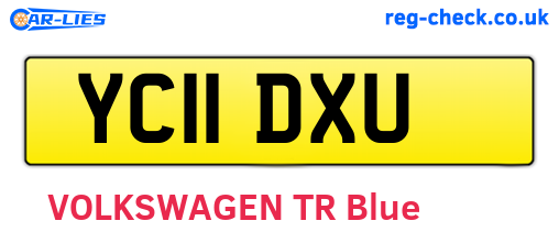 YC11DXU are the vehicle registration plates.