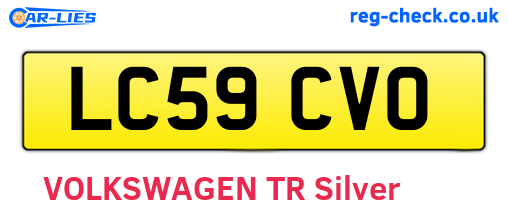 LC59CVO are the vehicle registration plates.