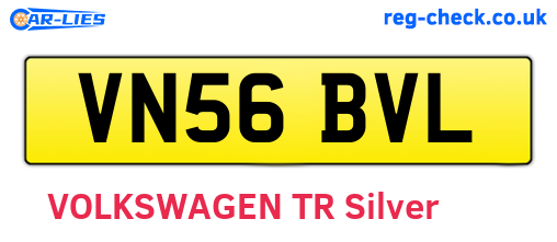 VN56BVL are the vehicle registration plates.