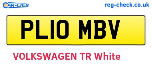 PL10MBV are the vehicle registration plates.
