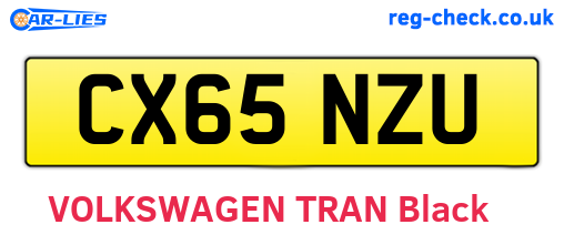 CX65NZU are the vehicle registration plates.