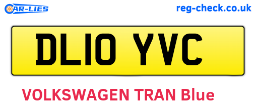 DL10YVC are the vehicle registration plates.