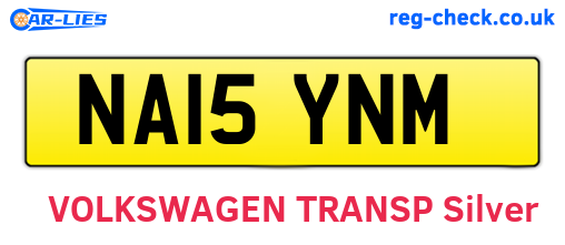 NA15YNM are the vehicle registration plates.