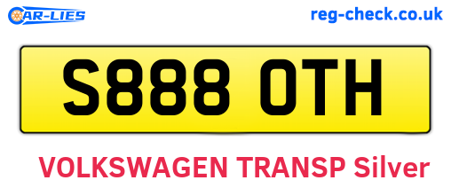 S888OTH are the vehicle registration plates.