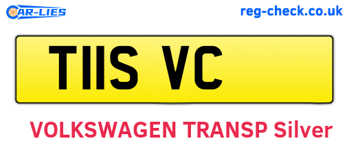 T11SVC are the vehicle registration plates.