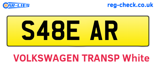S48EAR are the vehicle registration plates.