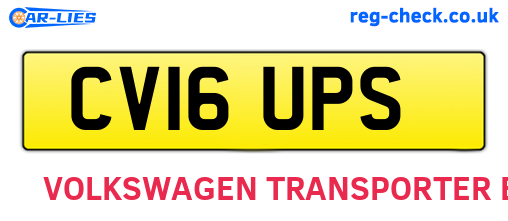 CV16UPS are the vehicle registration plates.