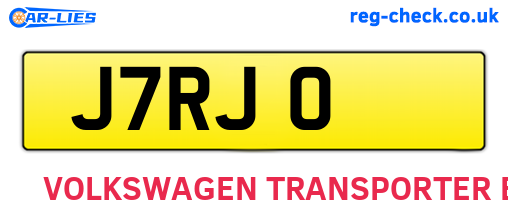 J7RJO are the vehicle registration plates.