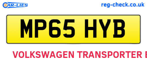 MP65HYB are the vehicle registration plates.