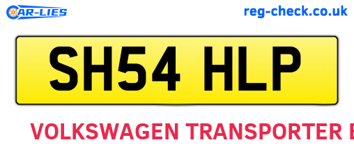 SH54HLP are the vehicle registration plates.