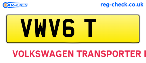 VWV6T are the vehicle registration plates.