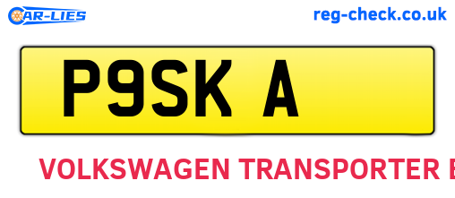P9SKA are the vehicle registration plates.