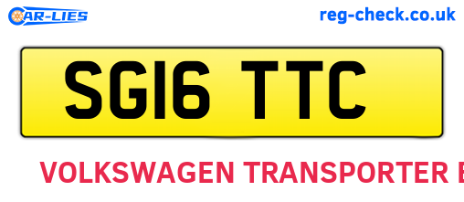 SG16TTC are the vehicle registration plates.