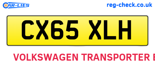 CX65XLH are the vehicle registration plates.