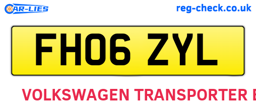 FH06ZYL are the vehicle registration plates.