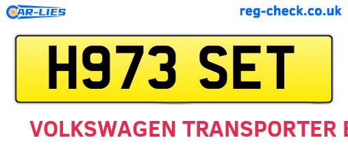 H973SET are the vehicle registration plates.