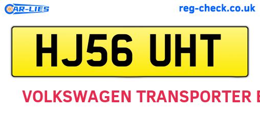 HJ56UHT are the vehicle registration plates.
