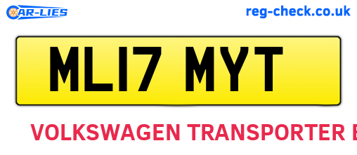 ML17MYT are the vehicle registration plates.