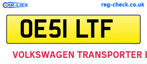 OE51LTF are the vehicle registration plates.