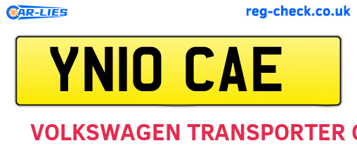 YN10CAE are the vehicle registration plates.