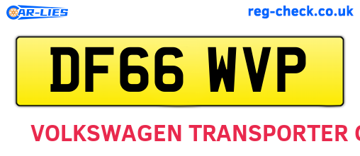 DF66WVP are the vehicle registration plates.