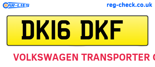 DK16DKF are the vehicle registration plates.