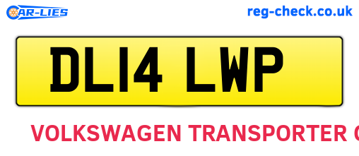DL14LWP are the vehicle registration plates.