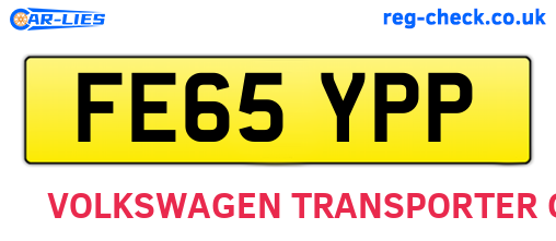 FE65YPP are the vehicle registration plates.