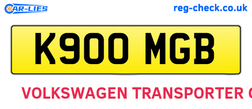 K900MGB are the vehicle registration plates.