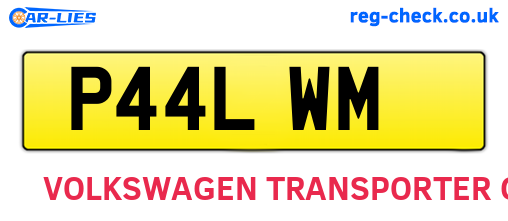 P44LWM are the vehicle registration plates.
