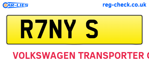 R7NYS are the vehicle registration plates.
