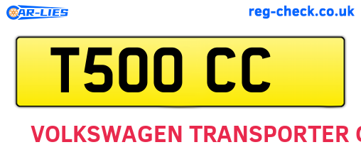 T50OCC are the vehicle registration plates.