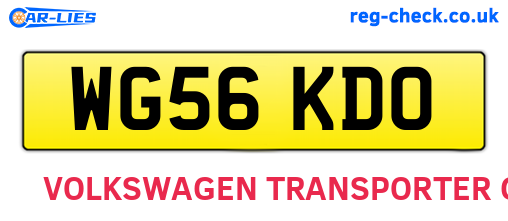 WG56KDO are the vehicle registration plates.