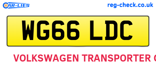 WG66LDC are the vehicle registration plates.