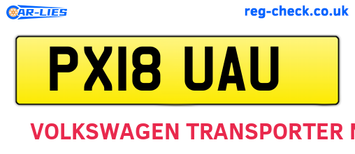 PX18UAU are the vehicle registration plates.
