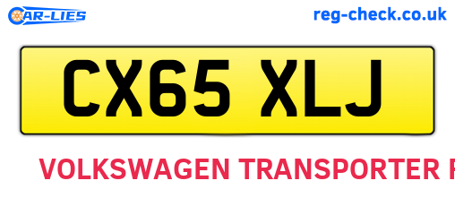 CX65XLJ are the vehicle registration plates.