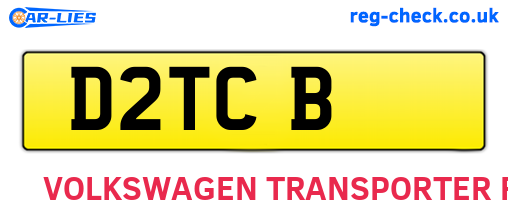 D2TCB are the vehicle registration plates.