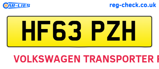 HF63PZH are the vehicle registration plates.