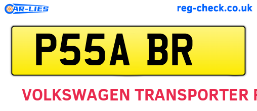 P55ABR are the vehicle registration plates.