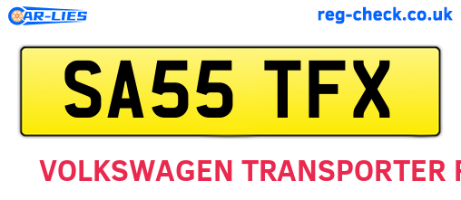 SA55TFX are the vehicle registration plates.