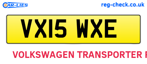 VX15WXE are the vehicle registration plates.